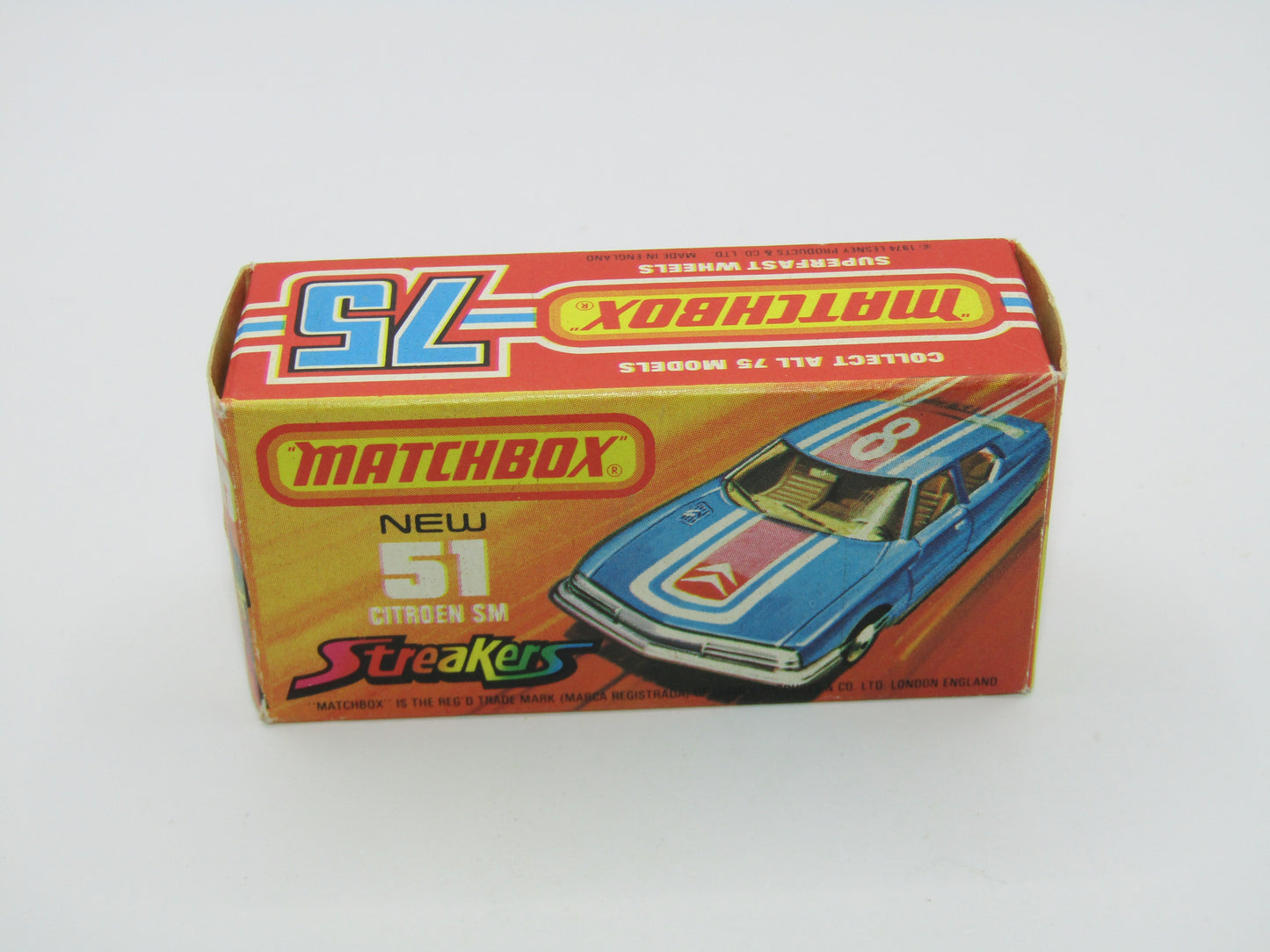 Matchbox Superfast 51B Citroen SM Streakers LEMON Interior