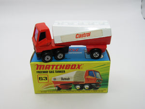 Matchbox Superfast 63B Freeway Gas Tanker - Castrol with Hole to Rear