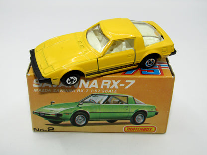 Matchbox Superfast Japan Issue No 2 Mazda Savanna RX-7 Yellow