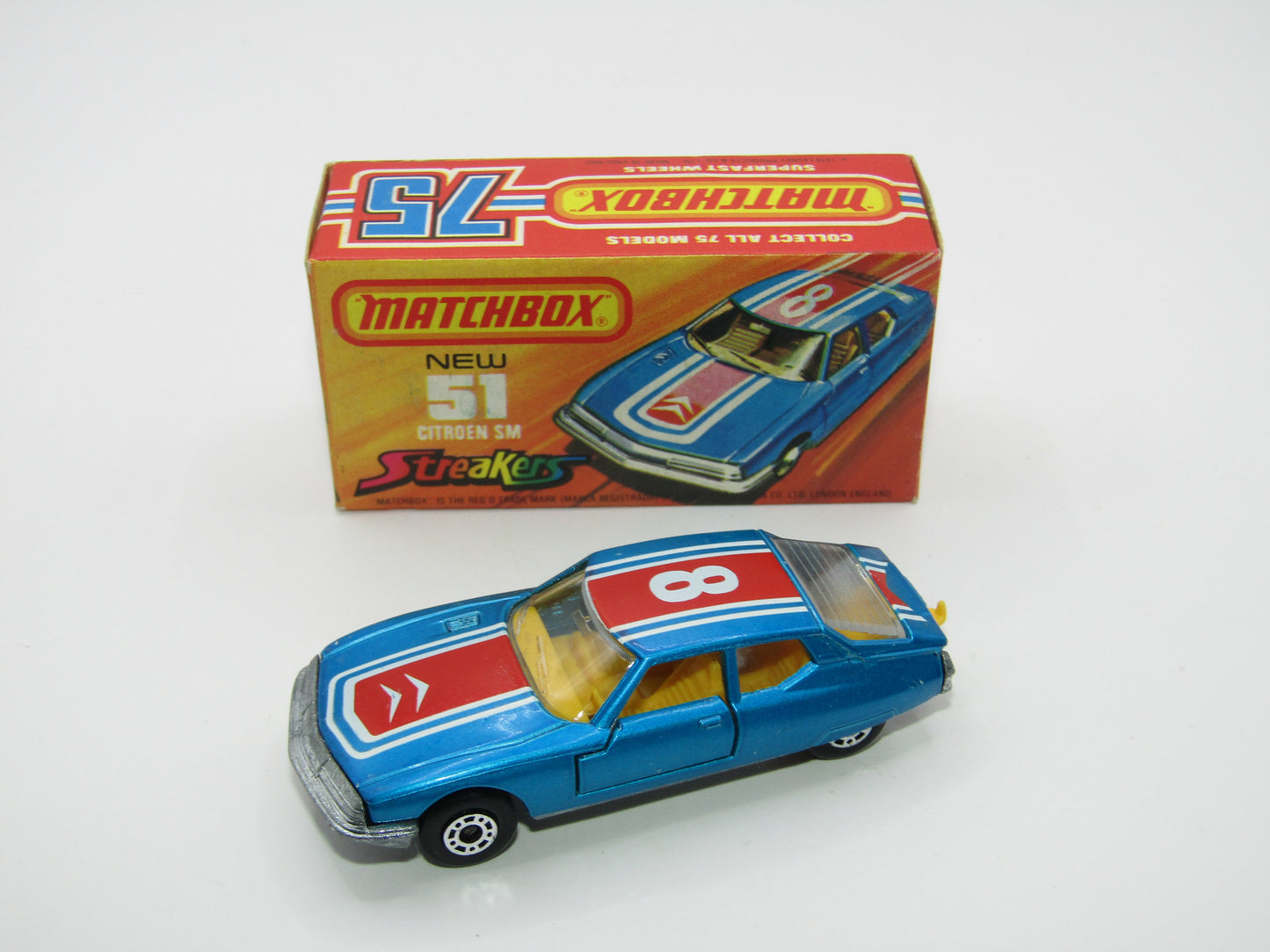 Matchbox Superfast 51B Citroen SM Streakers DOT DASH Wheels Yell Int