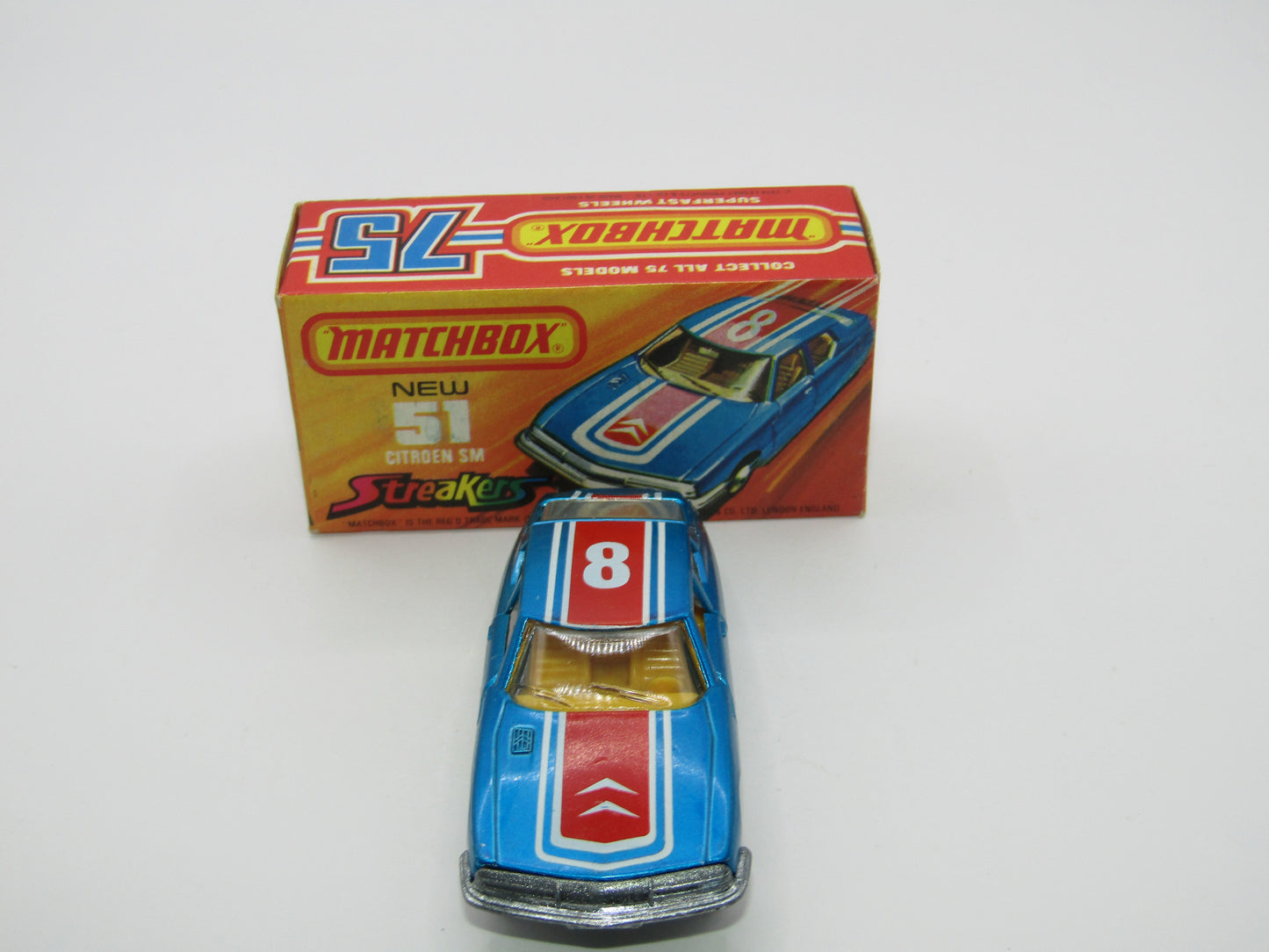 Matchbox Superfast 51B Citroen SM Streakers DOT DASH Wheels Yell Int
