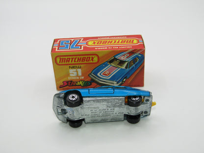 Matchbox Superfast 51B Citroen SM Streakers DOT DASH Wheels Yell Int