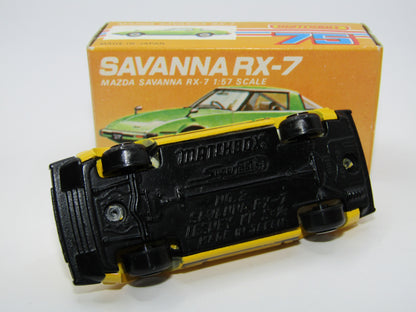 Matchbox Superfast Japan Issue No 2 Mazda Savanna RX-7 Yellow