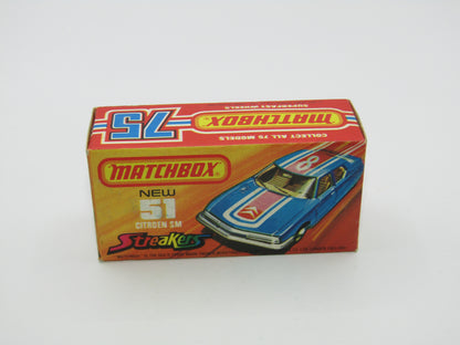 Matchbox Superfast 51B Citroen SM Streakers DOT DASH Wheels Yell Int