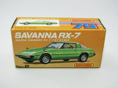 Matchbox Superfast Japan Issue No 2 Mazda Savanna RX-7 Yellow