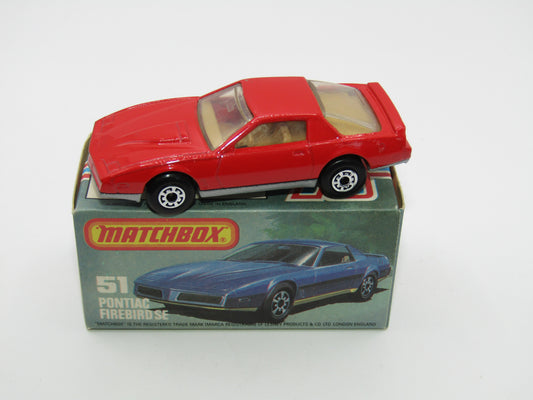 Matchbox Superfast 51D Pontiac Firebird SE Tan Interior