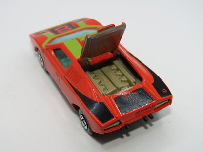 Matchbox Superfast 27B Lamborghini Countach Orange-Red BEIGE/TAN Interior