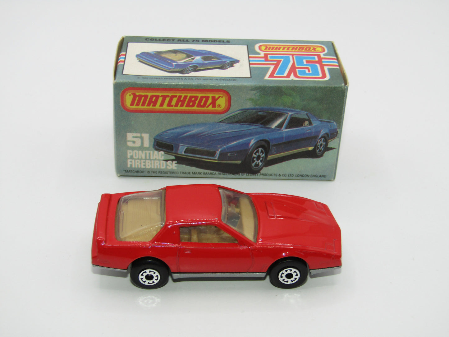 Matchbox Superfast 51D Pontiac Firebird SE Tan Interior