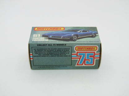Matchbox Superfast 51D Pontiac Firebird SE Tan Interior