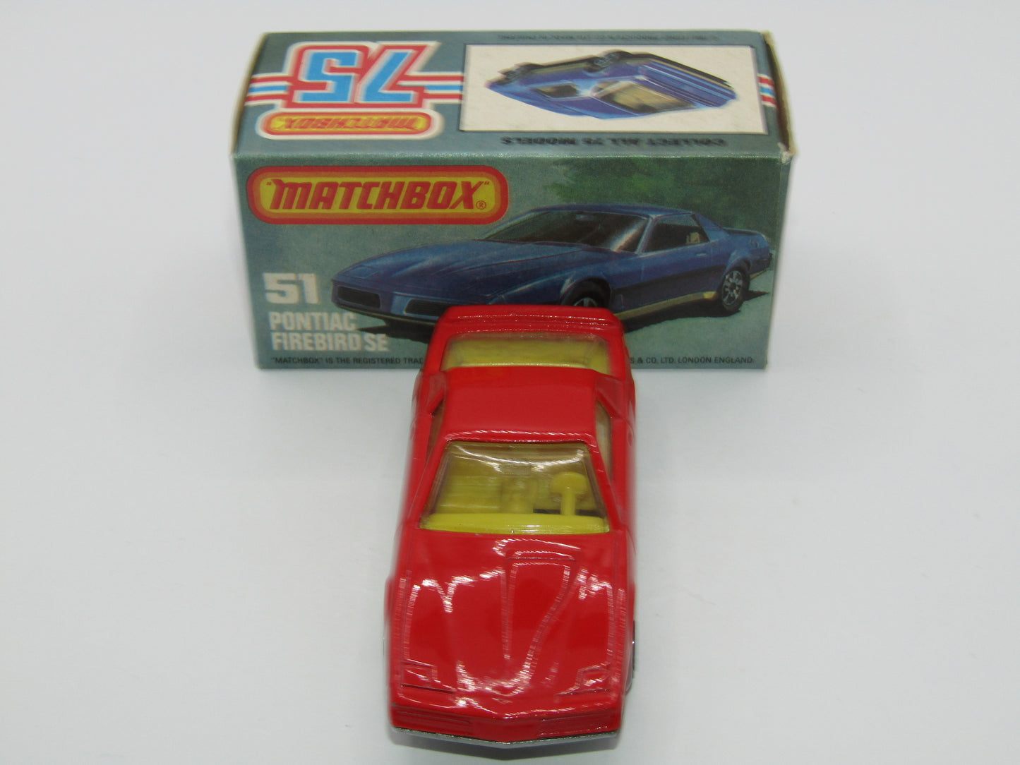 Matchbox Superfast 51D Pontiac Firebird SE YELLOW Interior