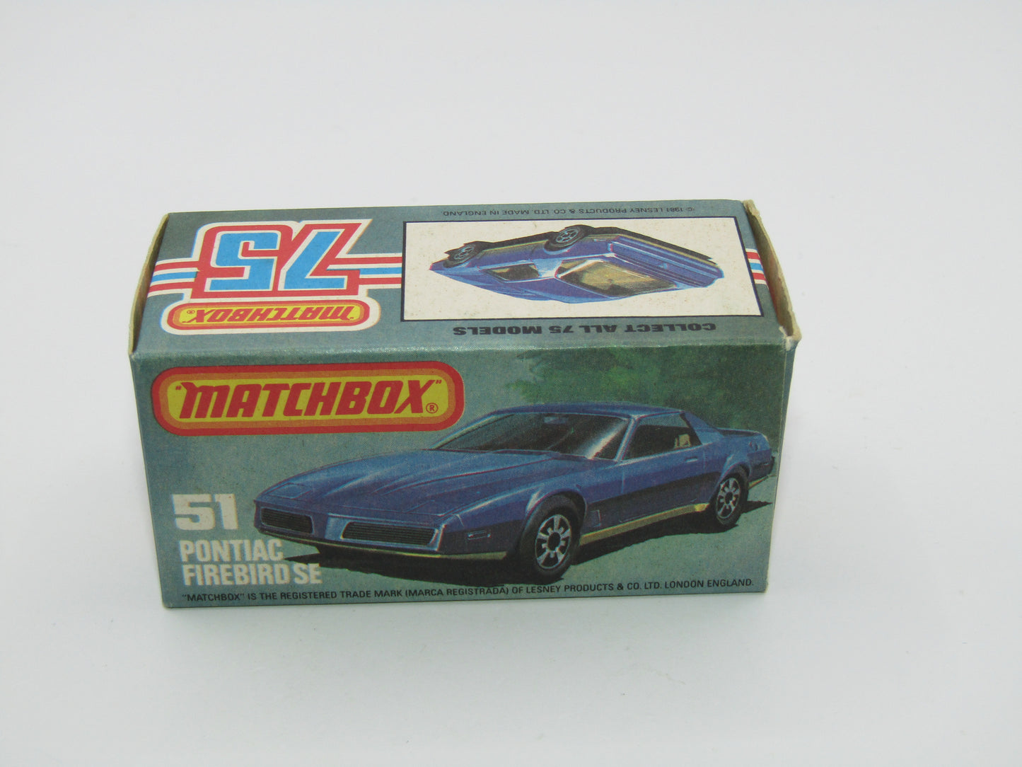 Matchbox Superfast 51D Pontiac Firebird SE YELLOW Interior
