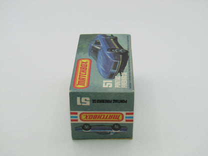 Matchbox Superfast 51D Pontiac Firebird SE YELLOW Interior