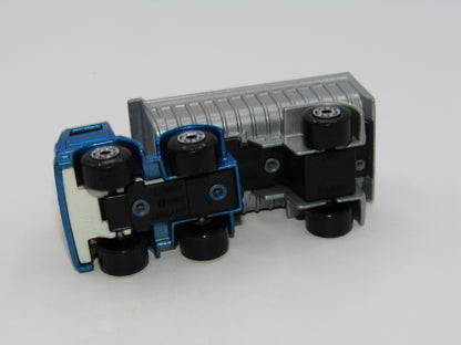 Matchbox Superfast 30D Articulated Truck Metallic Blue Red Windows