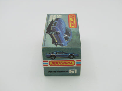 Matchbox Superfast 51D Pontiac Firebird SE YELLOW Interior