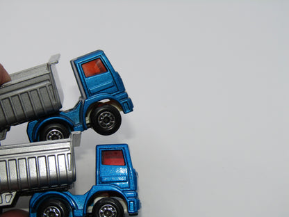 Matchbox Superfast 30D Articulated Truck Metallic Blue AMBER Windows