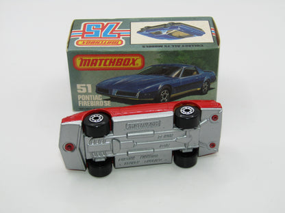 Matchbox Superfast 51D Pontiac Firebird SE Tan Interior AMBER Windows