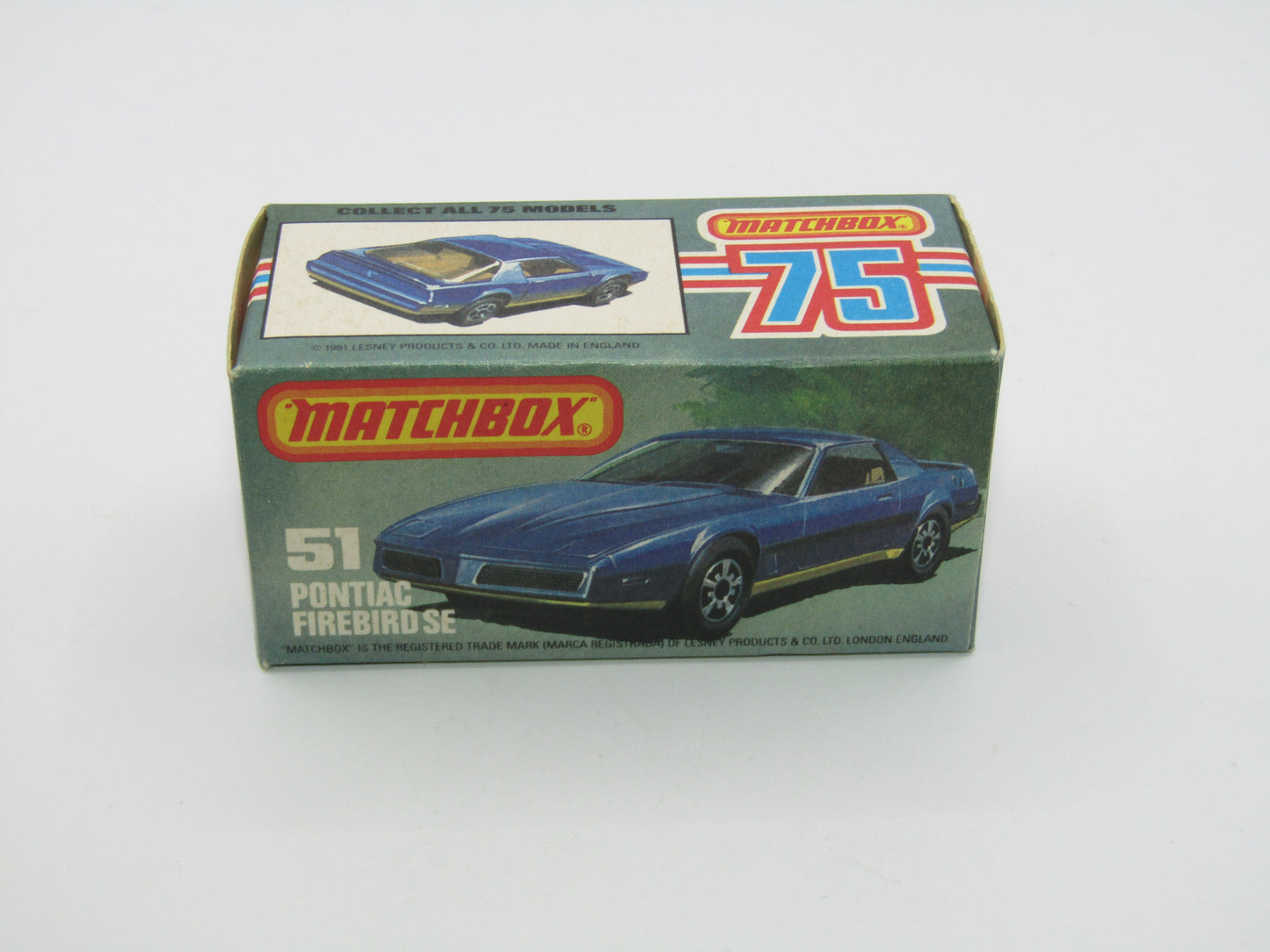 Matchbox Superfast 51D Pontiac Firebird SE Tan Interior AMBER Windows