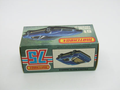 Matchbox Superfast 51D Pontiac Firebird SE Tan Interior AMBER Windows