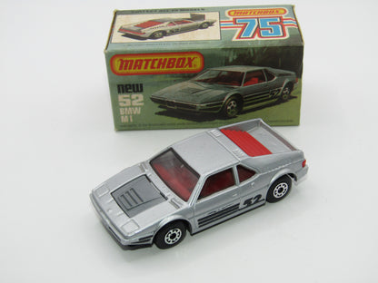 Matchbox Superfast 52C BMW M1 DARK SMOKE Windows DARK RED Interior