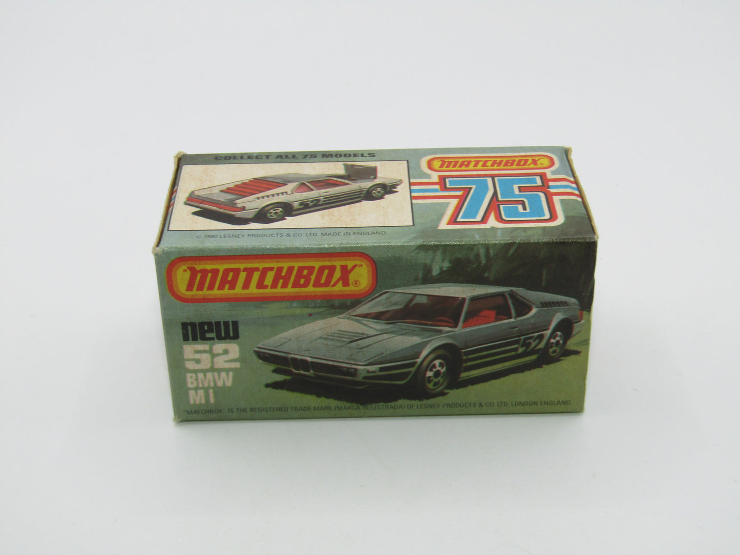 Matchbox Superfast 52C BMW M1 DARK SMOKE Windows DARK RED Interior