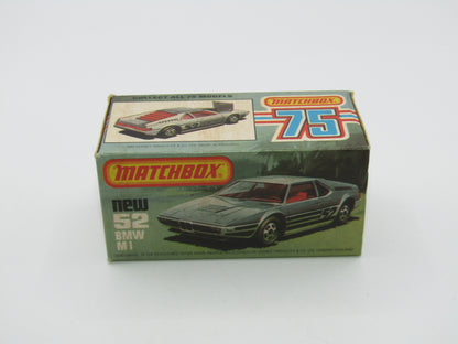 Matchbox Superfast 52C BMW M1 DARK SMOKE Windows DARK RED Interior