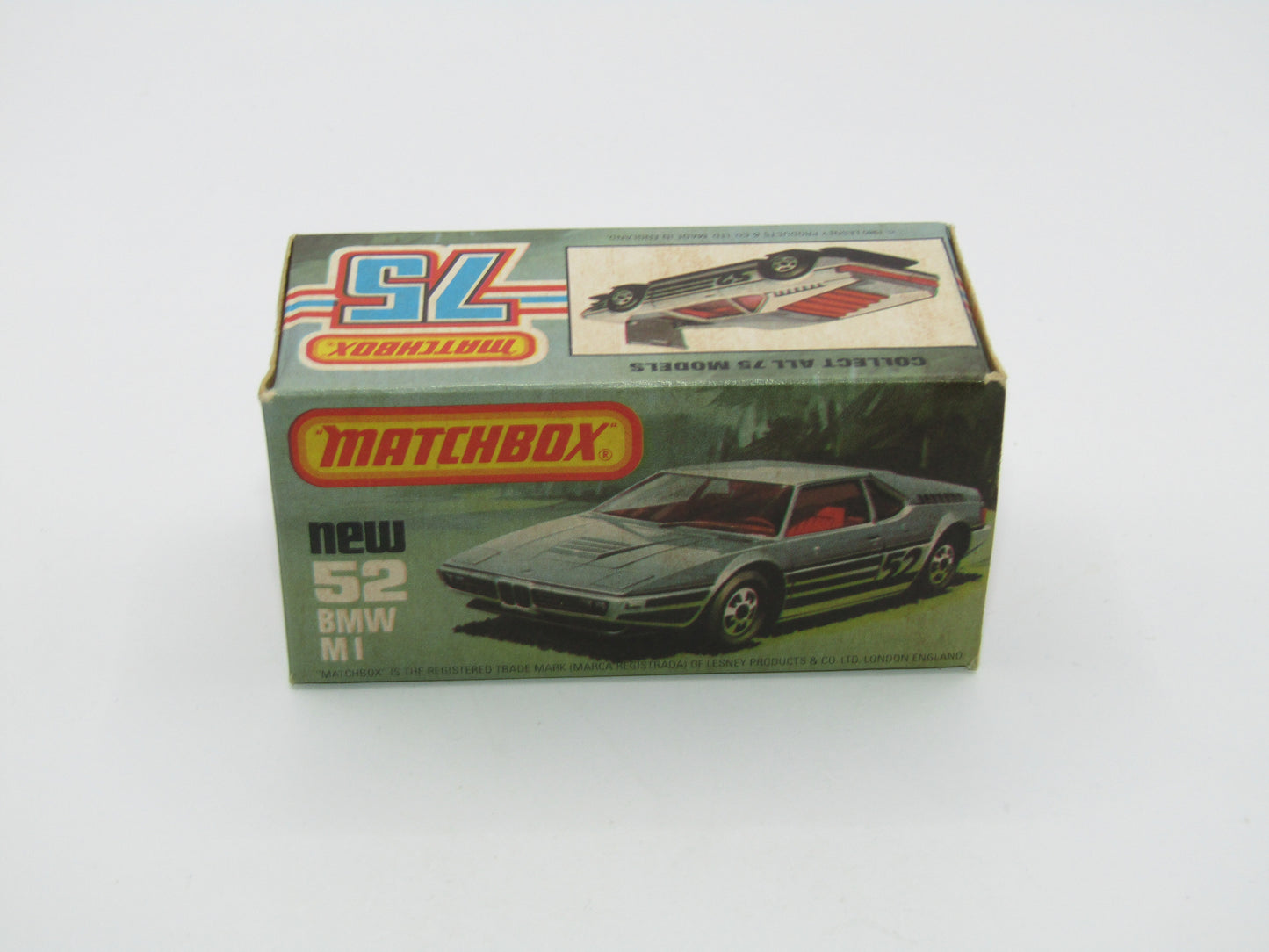 Matchbox Superfast 52C BMW M1 DARK SMOKE Windows DARK RED Interior