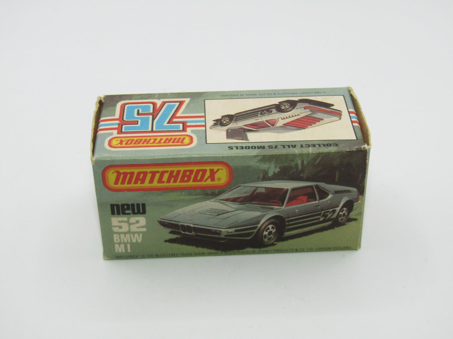 Matchbox Superfast 52C BMW M1 FLAT BLACK Base Red Interior