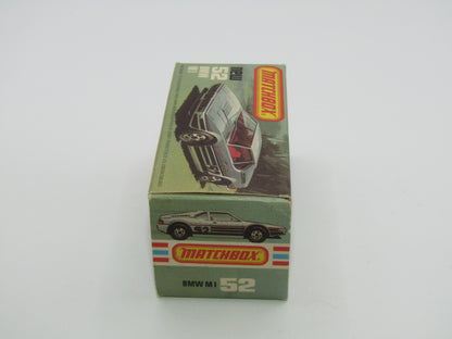 Matchbox Superfast 52C BMW M1 FLAT BLACK Base Red Interior