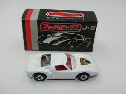 Matchbox Superfast Japan Issue J-5 41A Ford G.T. Leopard Label DOT-DASH Wheels