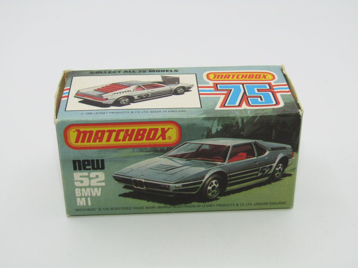 Matchbox Superfast 52C BMW M1 CHARCOAL BLACK Base Pink-Red Int