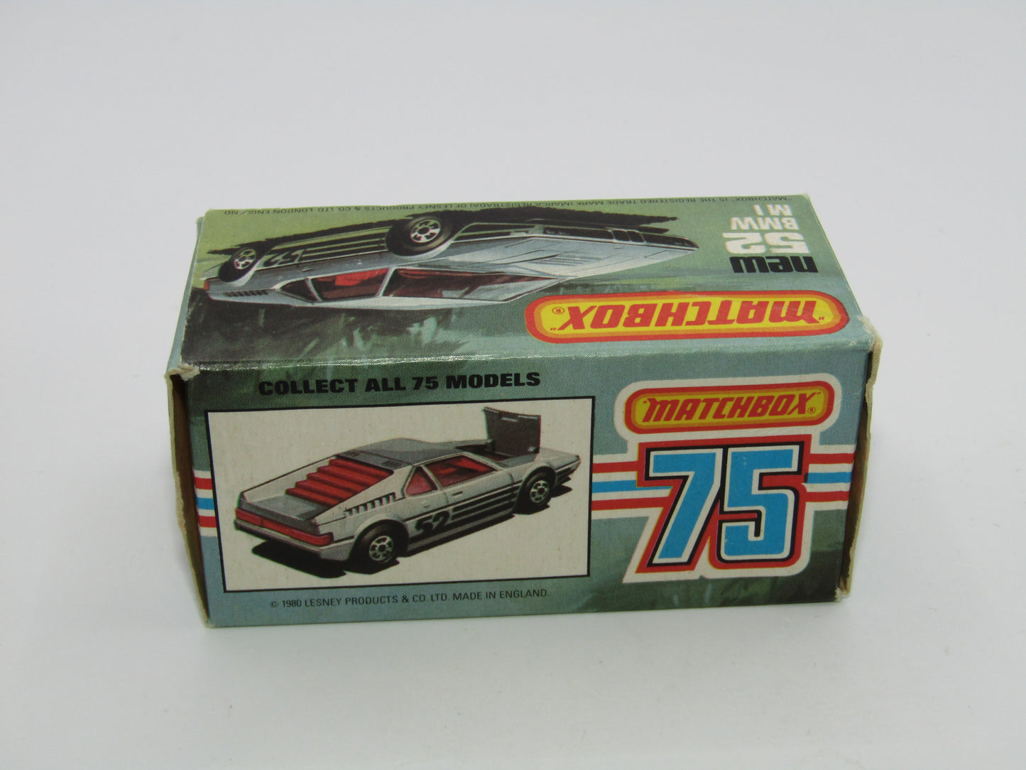 Matchbox Superfast 52C BMW M1 CHARCOAL BLACK Base Pink-Red Int
