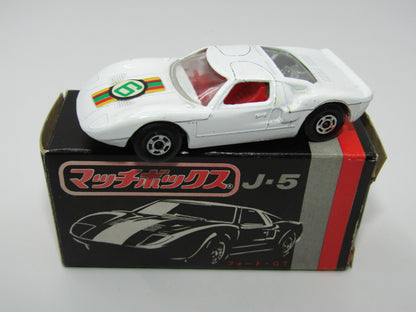 Matchbox Superfast Japan Issue J-5 41A Ford G.T. "6" Label 5 Spoke Wheels