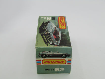 Matchbox Superfast 52C BMW M1 CHARCOAL BLACK Base Pink-Red Int