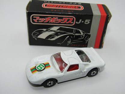 Matchbox Superfast Japan Issue J-5 41A Ford G.T. "6" Label 5 Spoke Wheels