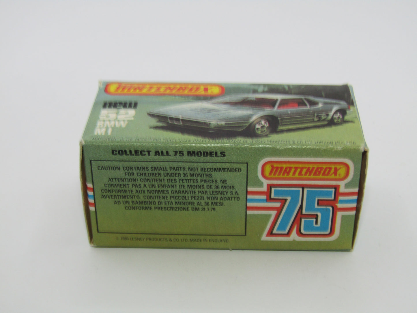 Matchbox Superfast 52C BMW M1 CHARCOAL BLACK Base Pink-Red Int