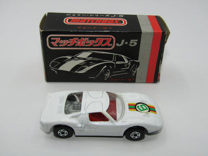 Matchbox Superfast Japan Issue J-5 41A Ford G.T. "6" Label 5 Spoke Wheels