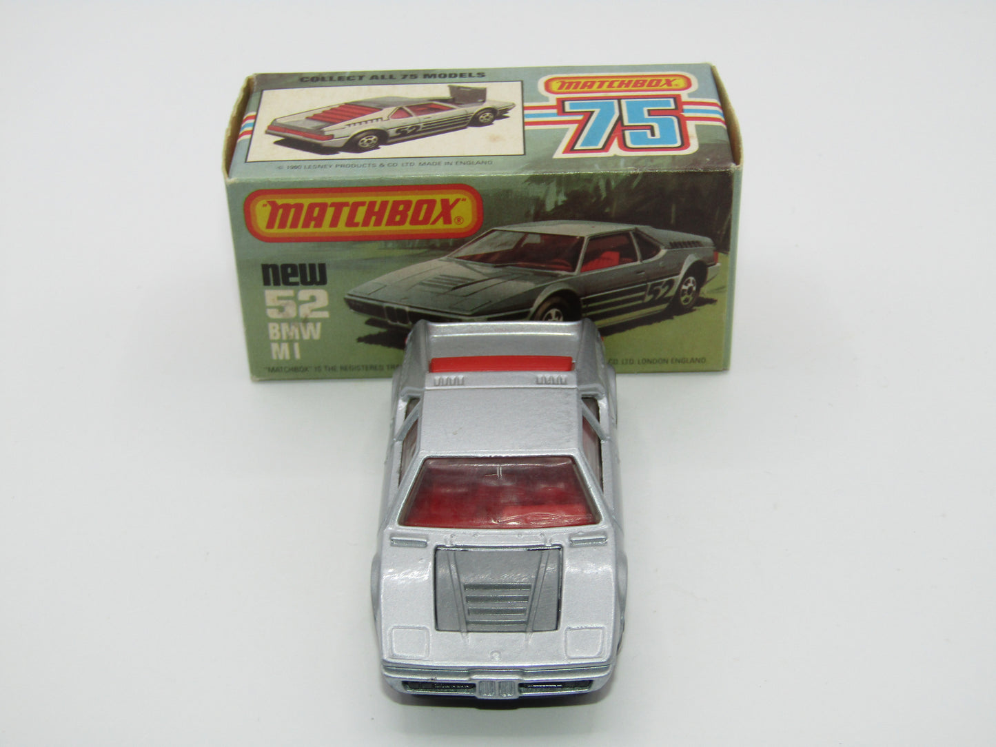 Matchbox Superfast 52C BMW M1 GLOSSY GREY Base Red Interior