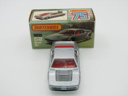 Matchbox Superfast 52C BMW M1 GLOSSY GREY Base Red Interior