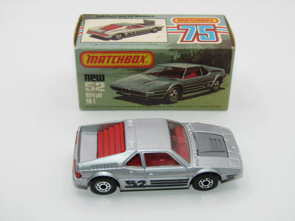 Matchbox Superfast 52C BMW M1 GLOSSY GREY Base Red Interior