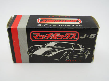 Matchbox Superfast Japan Issue J-5 41A Ford G.T. "6" Label 5 Spoke Wheels