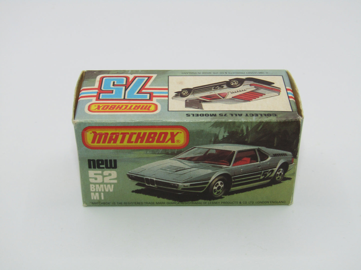 Matchbox Superfast 52C BMW M1 GLOSSY GREY Base Red Interior