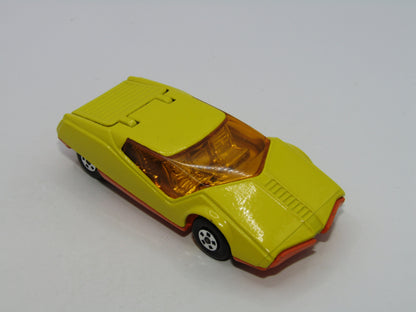 Matchbox Superfast 33B Datsun 126X Yellow Dark Amber Windows SMOOTH Base