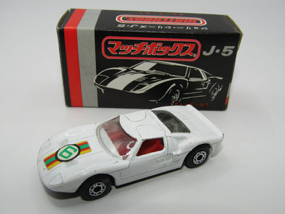 Matchbox Superfast Japan Issue J-5 41A Ford G.T. "6" Label DOT DASH Wheels