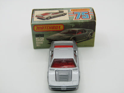 Matchbox Superfast 52C BMW M1 SATIN Black Base Red Interior