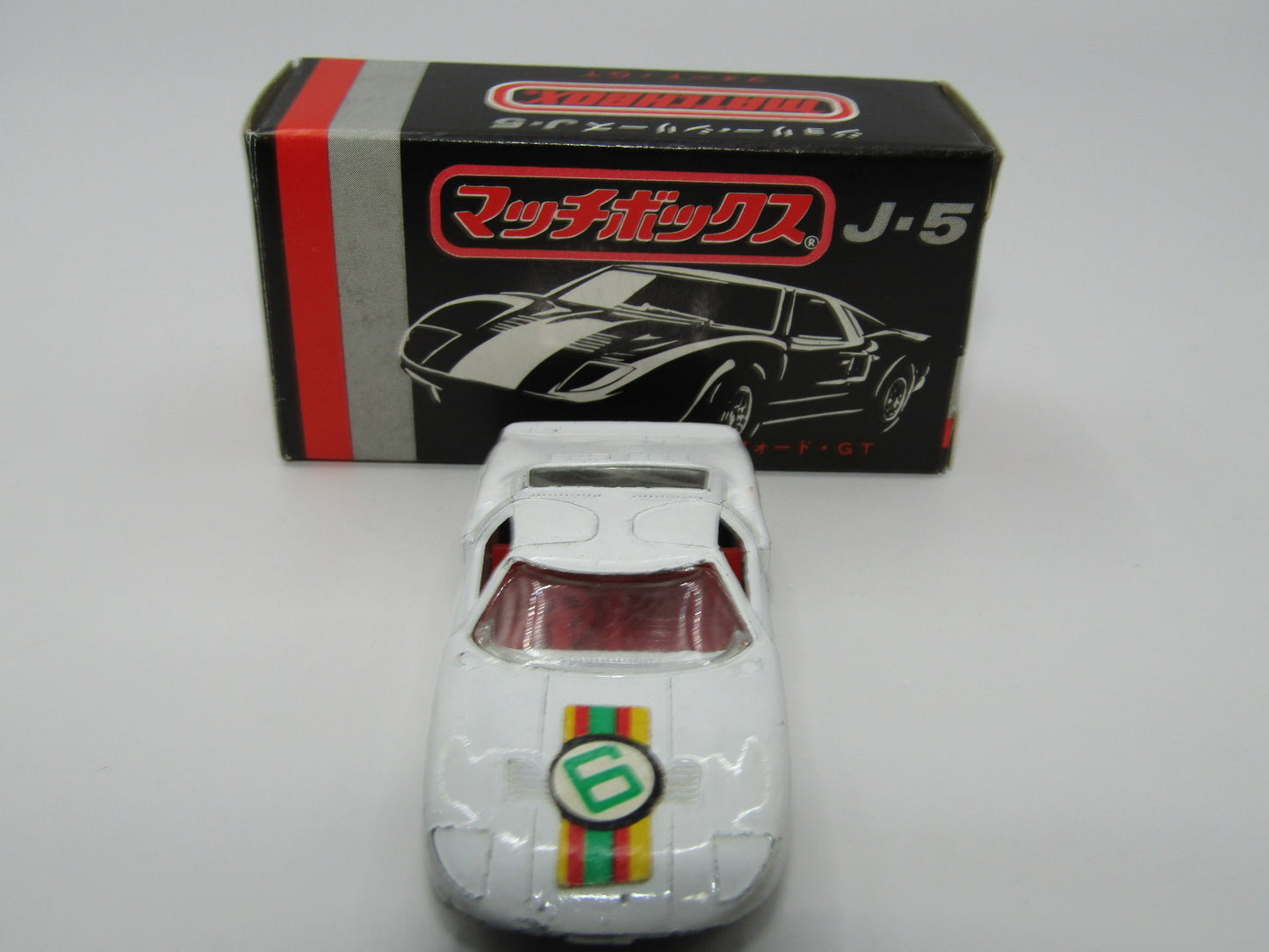 Matchbox Superfast Japan Issue J-5 41A Ford G.T. "6" Label DOT DASH Wheels