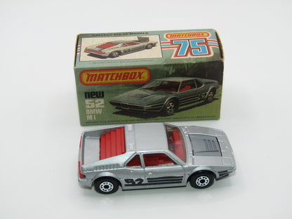 Matchbox Superfast 52C BMW M1 SATIN Black Base Red Interior