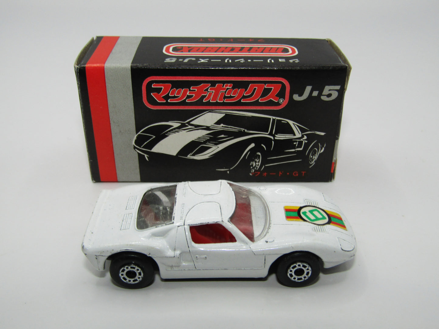 Matchbox Superfast Japan Issue J-5 41A Ford G.T. "6" Label DOT DASH Wheels