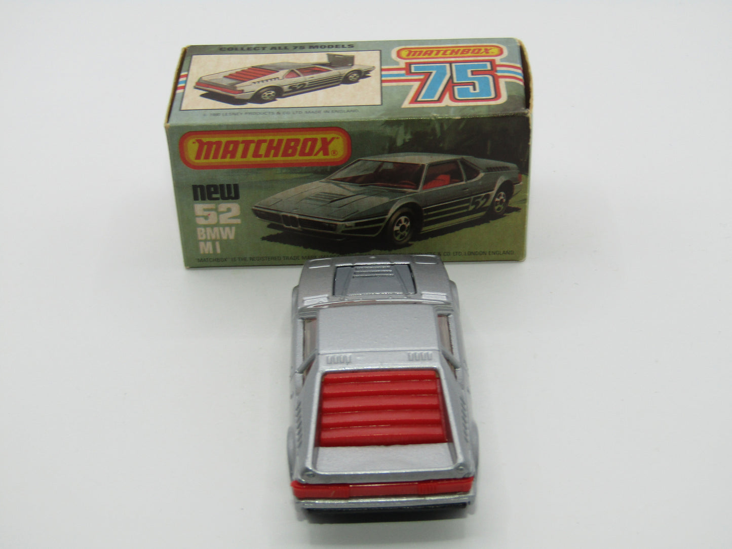 Matchbox Superfast 52C BMW M1 SATIN Black Base Red Interior
