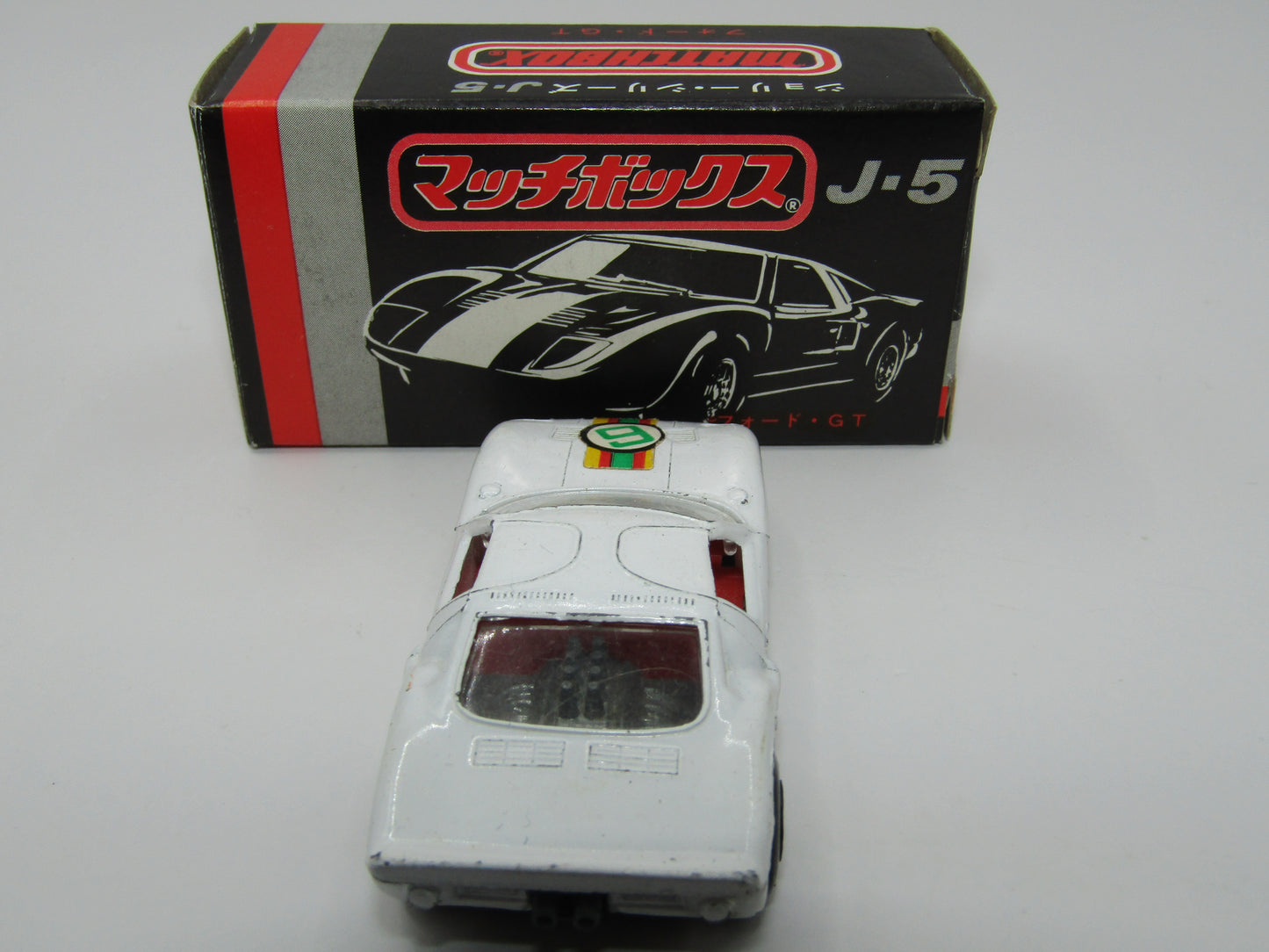 Matchbox Superfast Japan Issue J-5 41A Ford G.T. "6" Label DOT DASH Wheels