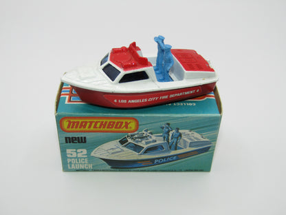 Matchbox Superfast 52C Police Launch Code Red BLUE MEN
